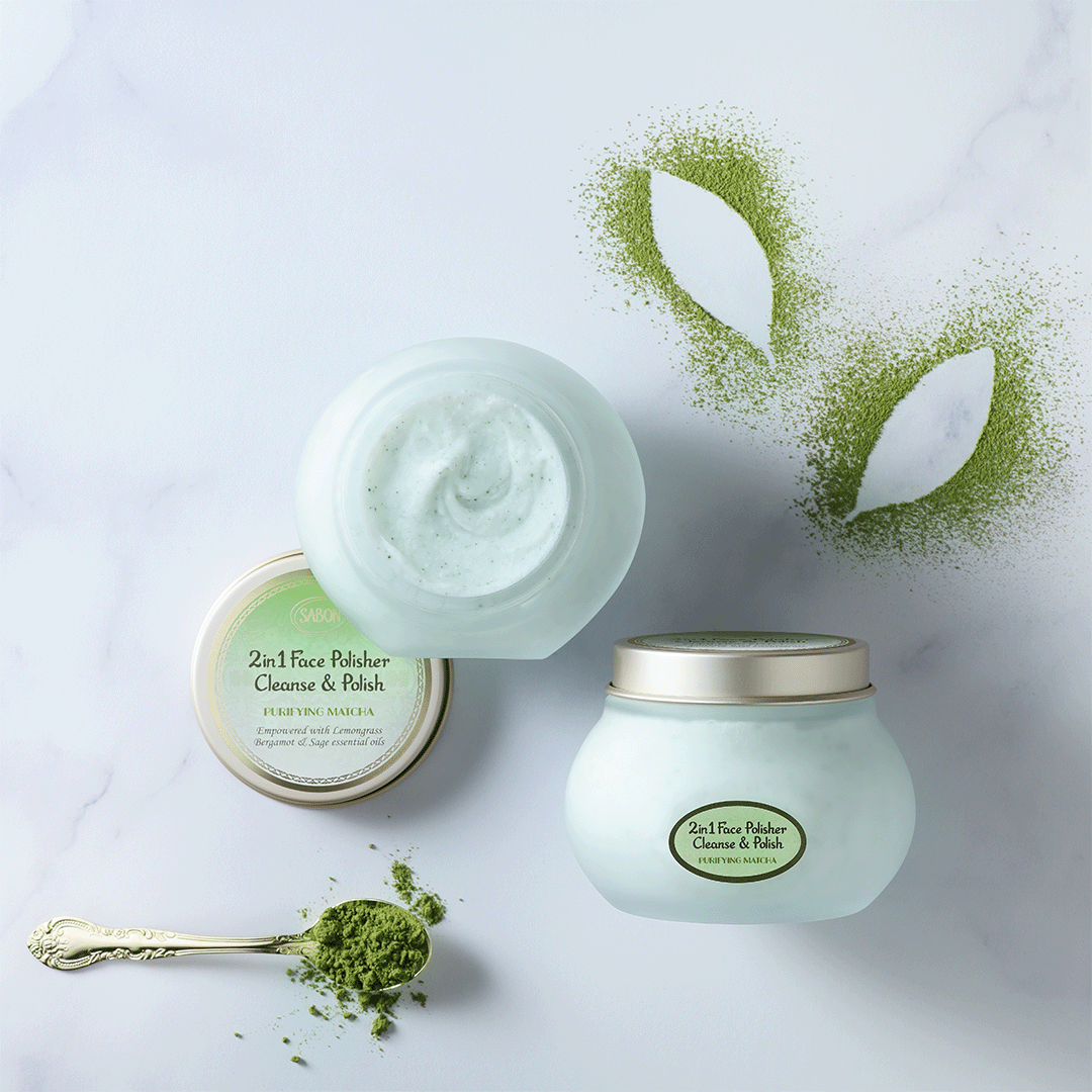2 in 1 Face Polisher - Purifying Matcha 200ml