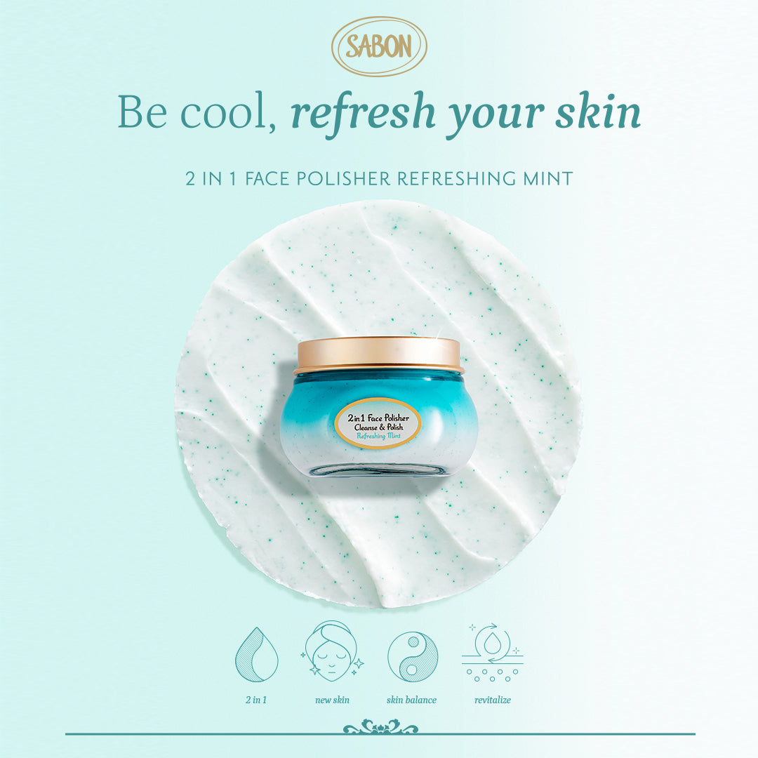 2 in 1 Face Polisher Refreshing Mint
