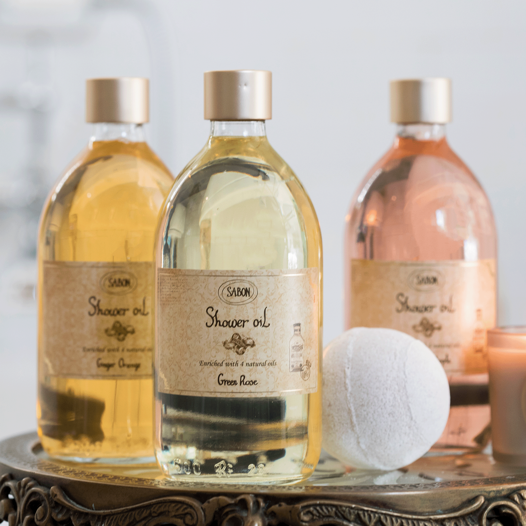 Sabon Green Rose Shower Oil (500ml)