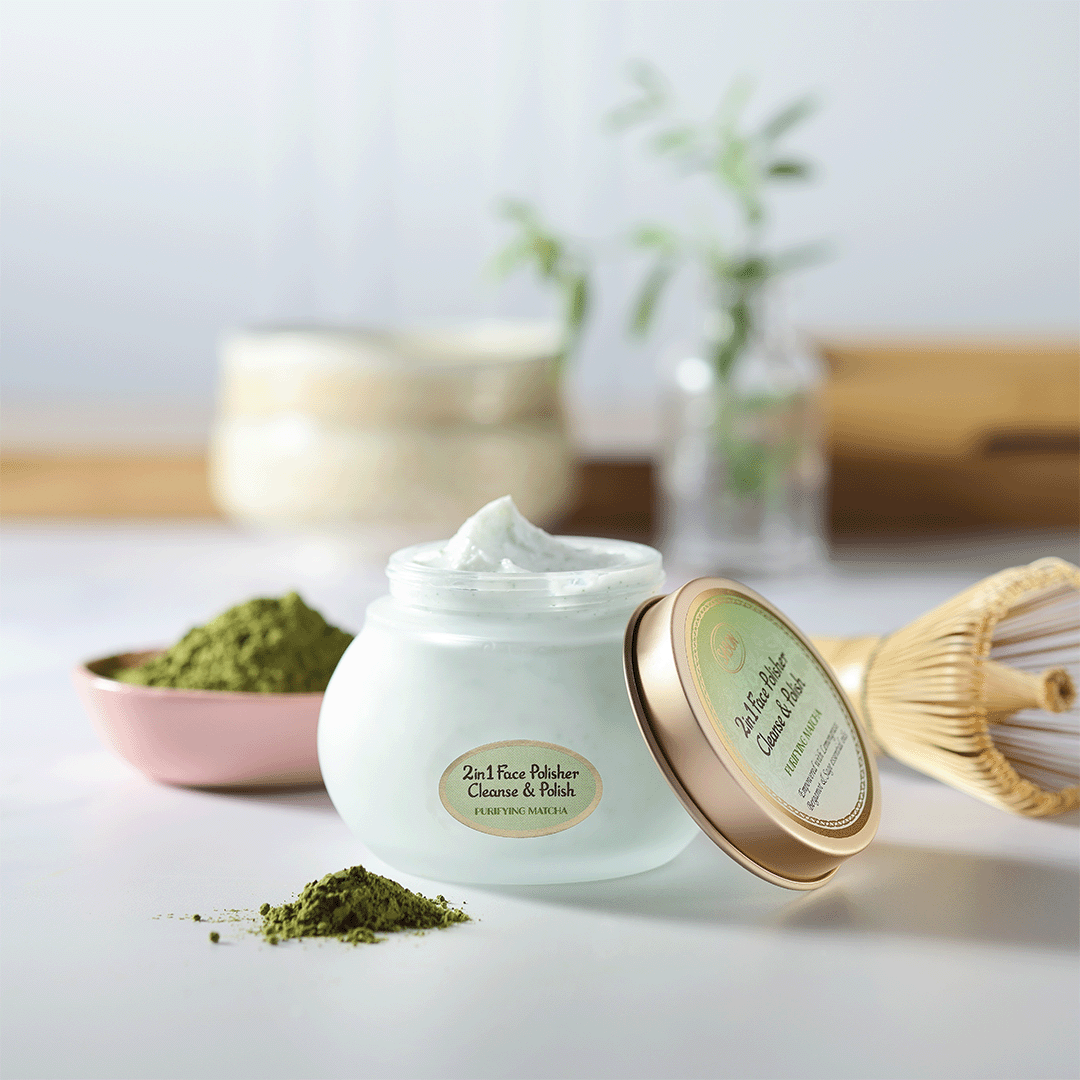 2 in 1 Face Polisher Purifying Matcha 200ml