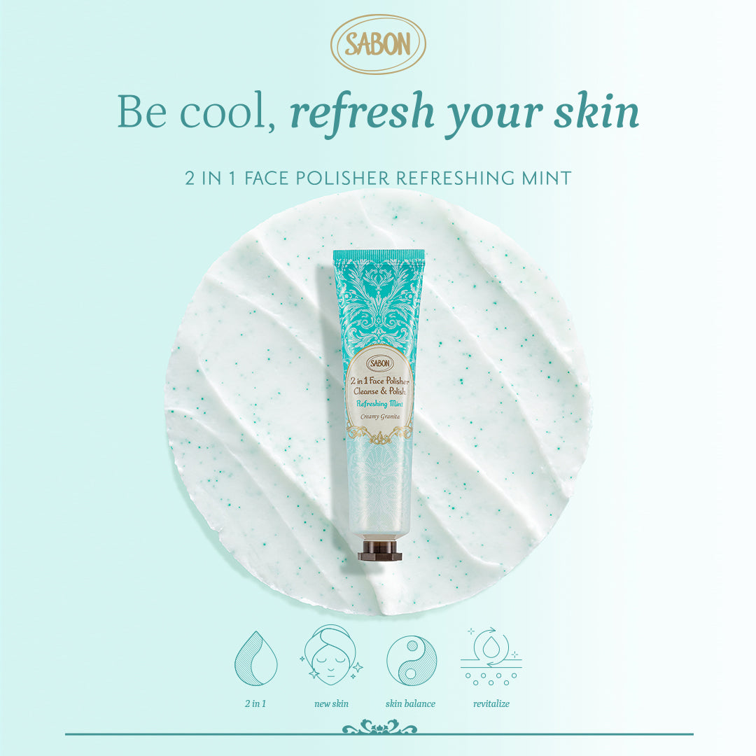 2 in 1 Face Polisher Refreshing Mint (60ml)
