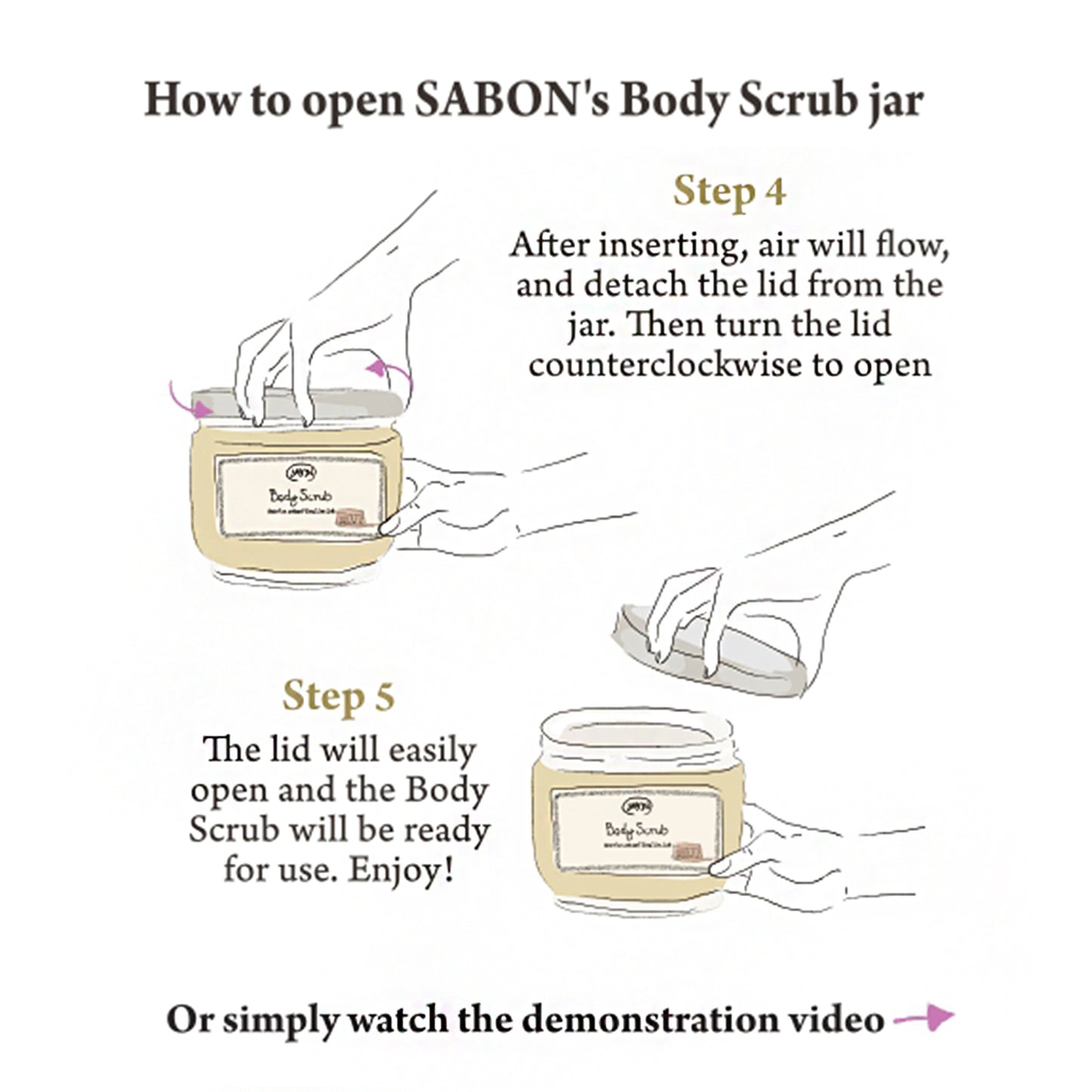 How to open SABON's Body Scrub Jar