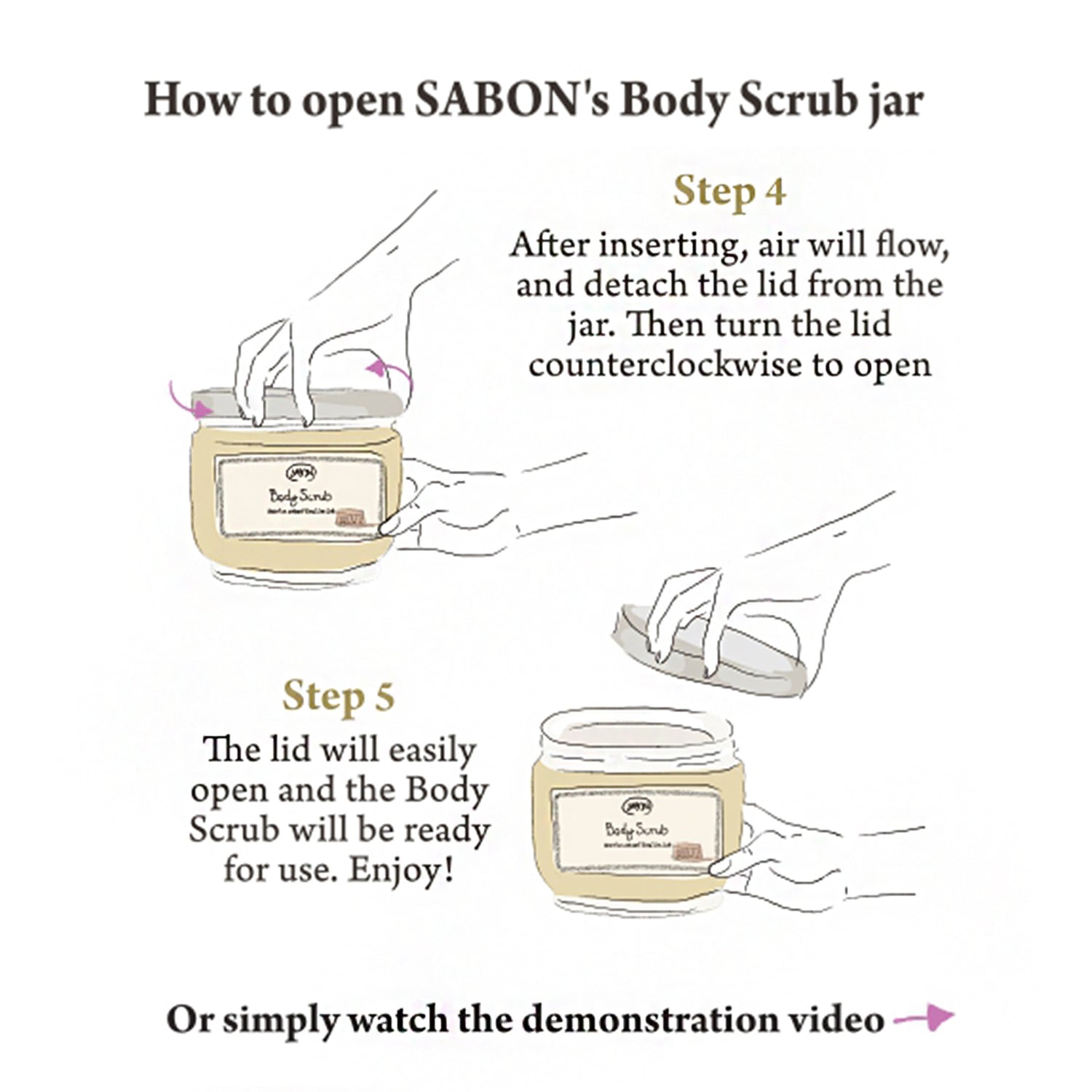 How to open SABON's Body Scrub Jar