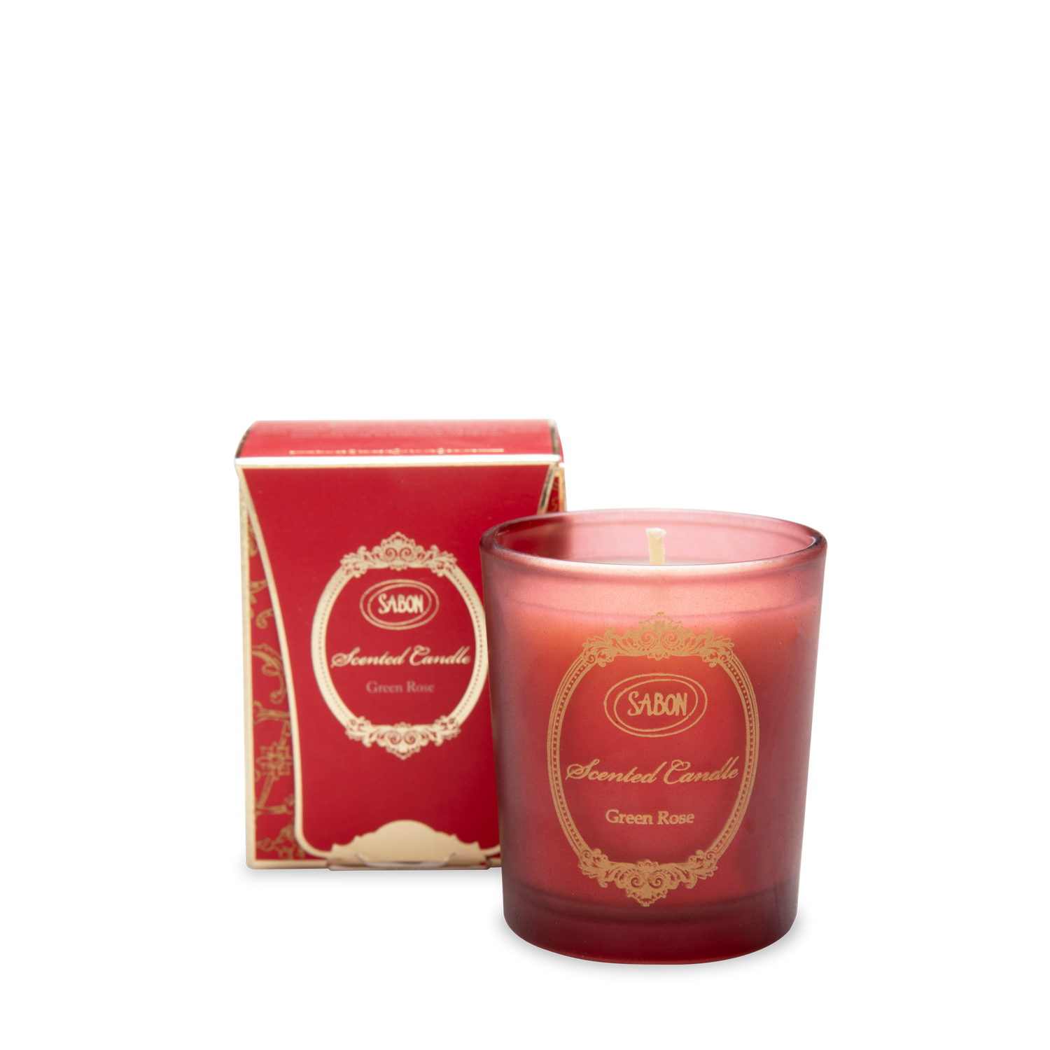 Sabon Green Rose Small Candle Glass