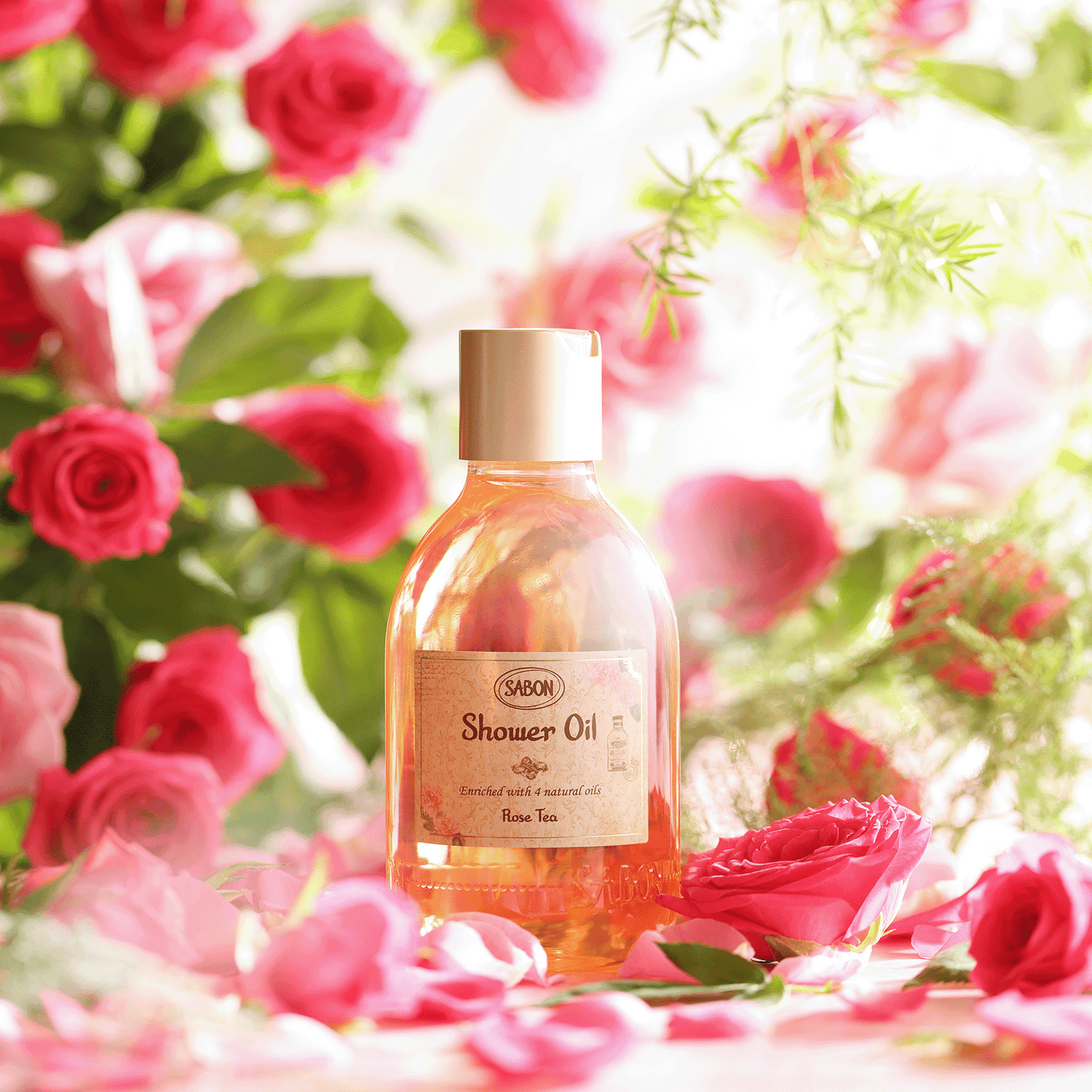 Sabon Rose Tea Shower Oil (300ml)