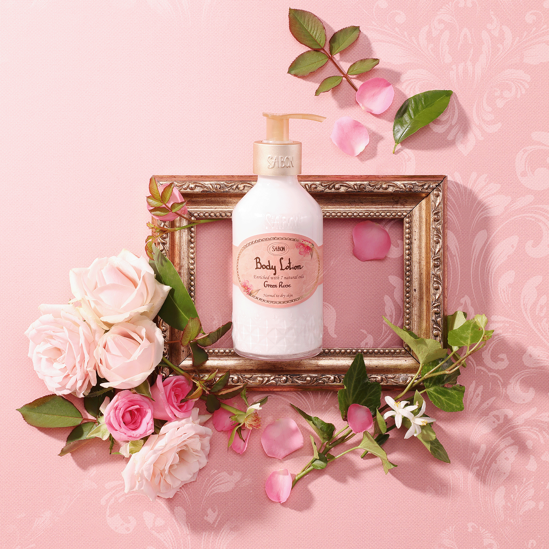 Sabon Green Rose Body Lotion Bottle (200ml)