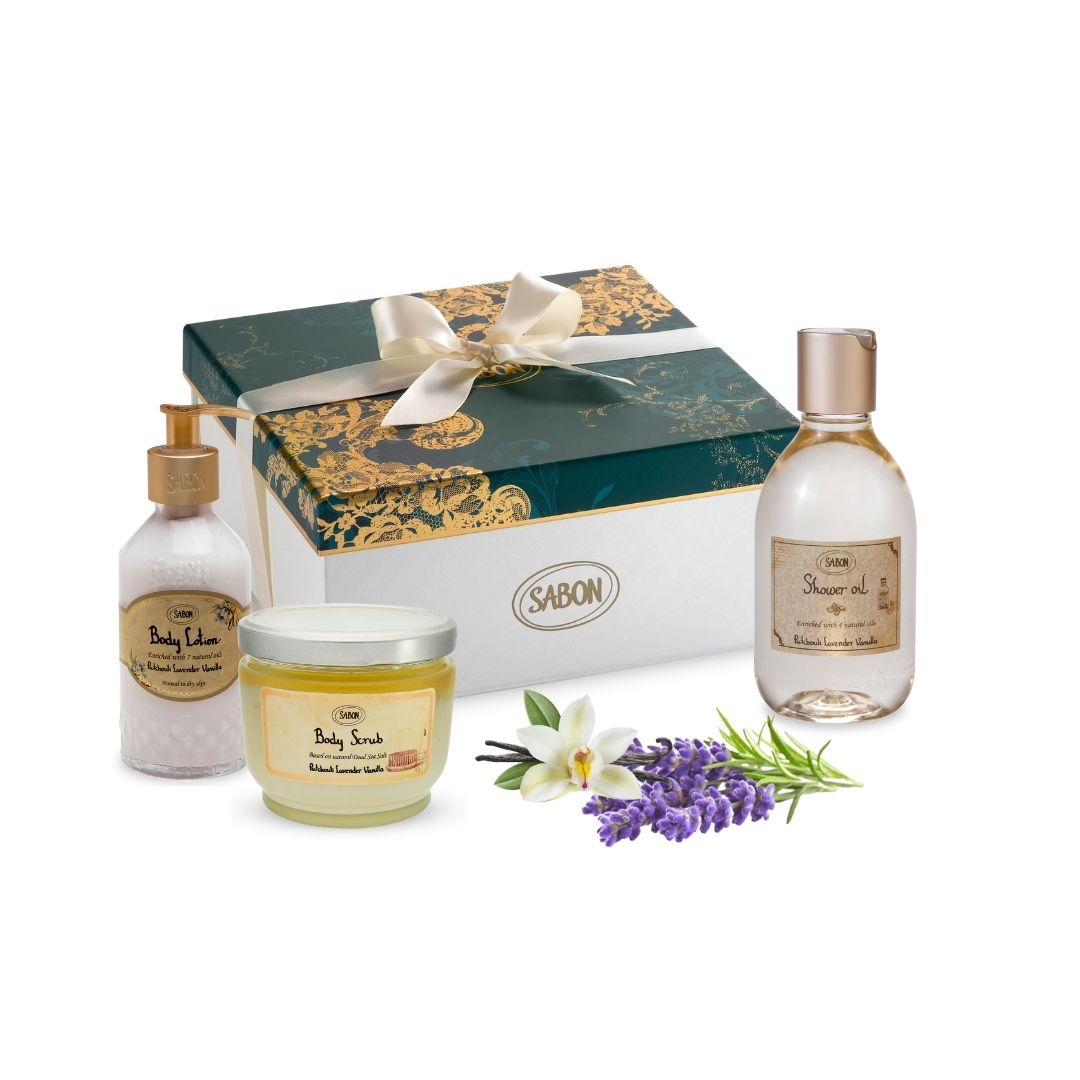 Sabon Patchouli Lavender Vanilla Moments Bath & Body Care Gift Set | SABON Singapore Official Site